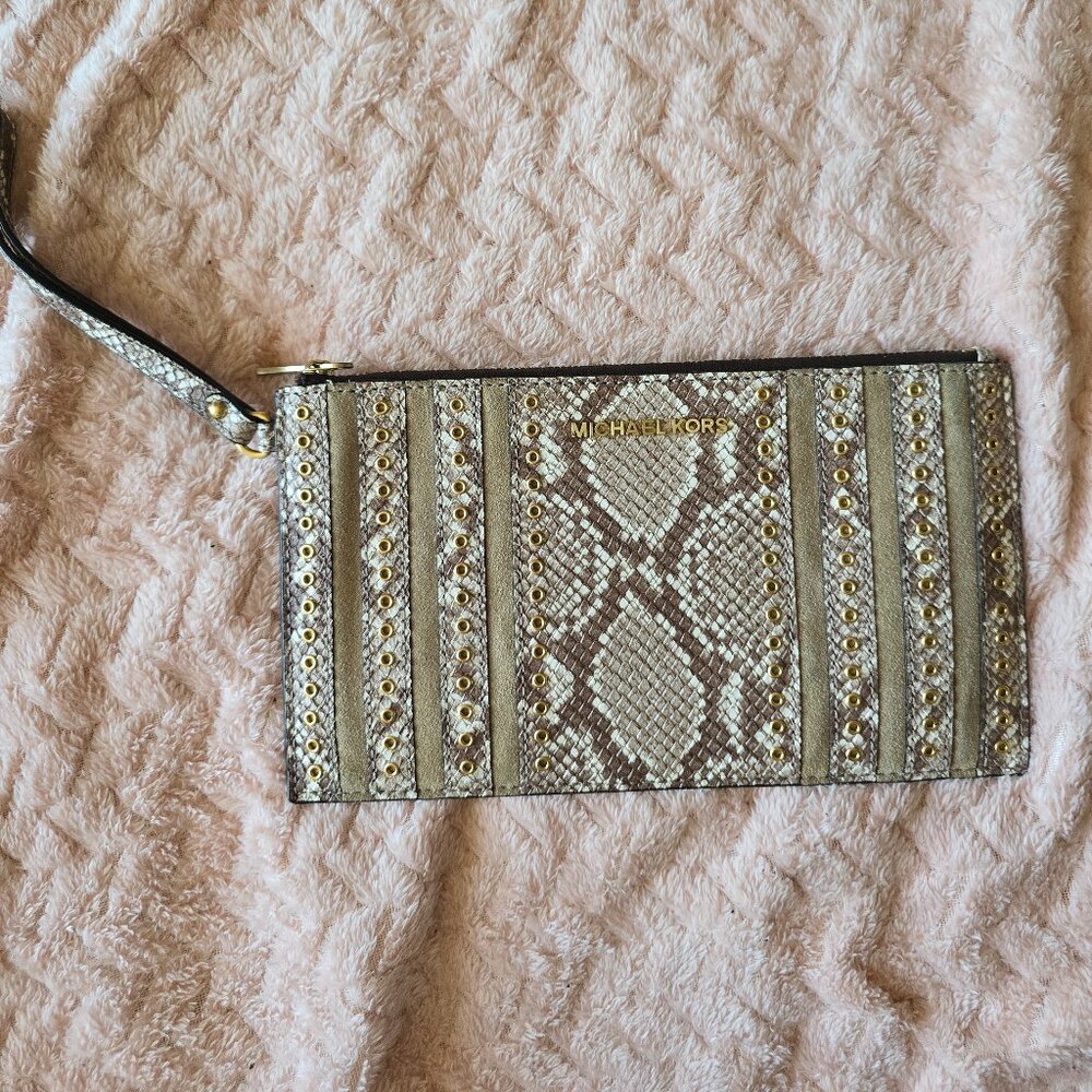 Michael Kors Snakeskin Wristlet